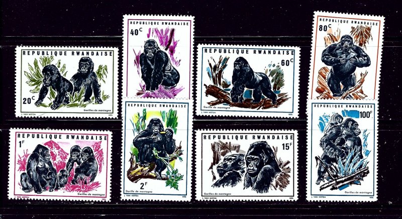 Rwanda 359-66 MNH 1970 Gorillas