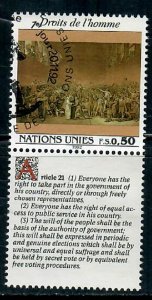 United Nations Geneva #224 Human Rights Article 21 used single w/ English label