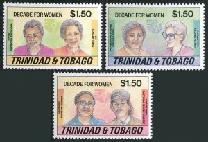 Trinidad & Tobago 434-436, MNH. Michel 521-523. UN Decade for Women, 1985.