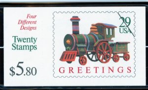 US  2714a  (BK203)  Christmas Toys 29c - Folded Booklet of 20 - MNH - 1992