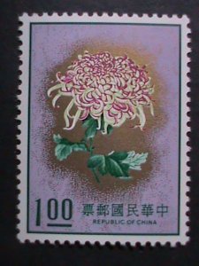 ​CHINA-TAIWAN 1974 SC#1901-4  LOVELY BEAUTIFUL  CHRYSANTHEMUM FLOWERS- MNH VF