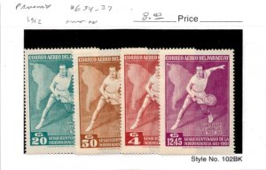 Paraguay, Postage Stamp, #634-637 Mint NH, 1962 Tennis