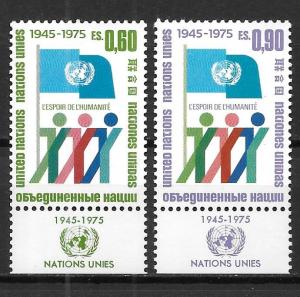 UN Geneva 50-51 30th UN set with MI tab MNH