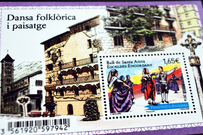COLOR PRINTED ANDORRA [FRENCH] 1931-2020 STAMP ALBUM PAGES (100 illustr. pages)