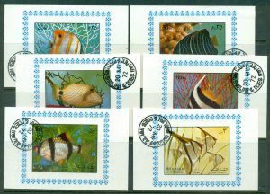 Sharjah 1972 Mi#1194-1199 Fish I 6xDLMS CTO