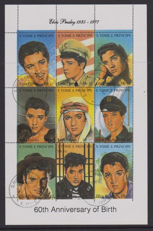 Sao Tome and Principe Sc#1165c Elvis Miniature Sheet