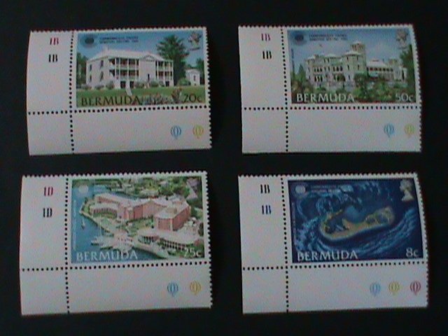 BERMUDA-1980 SC#402-5- FINANCE MINISTERS MEETING  MNH VF-HARD TO FIND LAST ONE