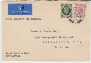 GREAT BRITAIN cover postmark Barnstaple, 30 May 1939 - 1st East to West Service