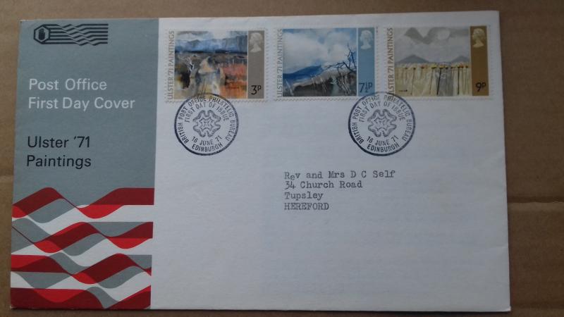 Great Britain FDC 1971 Ulster Paintings