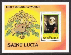 St Lucia 577 Painting Souvenir Sheet MNH VF