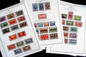 COLOR PRINTED FRENCH SYRIA 1916-1946 STAMP ALBUM PAGES (56 illustrated pages)