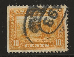 US Scott #400, Single 1913 San Francisco Bay 10c VF Used
