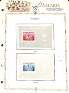 Paraguay, Postage Stamp, #683a-b Sheets Mint NH, 1962 Malaria