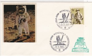 Germany 1969 Munich cancel Space Man on Moon stamps cover ref 21761