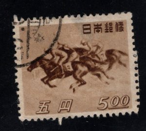 JAPAN  Scott 412 Used 1948 Horse Racing stamp