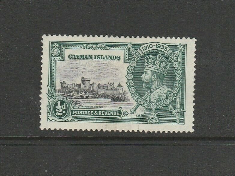 Cayman Island 1935 Silver Jubilee Variety DOT TO LEFT OF FLAG, Note this is NOT