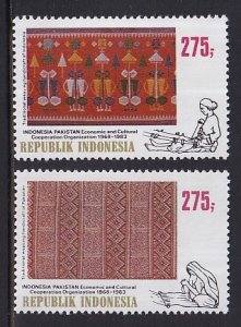 Indonesia    #1202-1203   MNH  1983  weavings