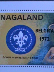 ​NAGALAND-1972-SCOUT MEMBERSHIP-BADGE-BELGICA'72-SCOUT DAY-MNH:S/S-VF