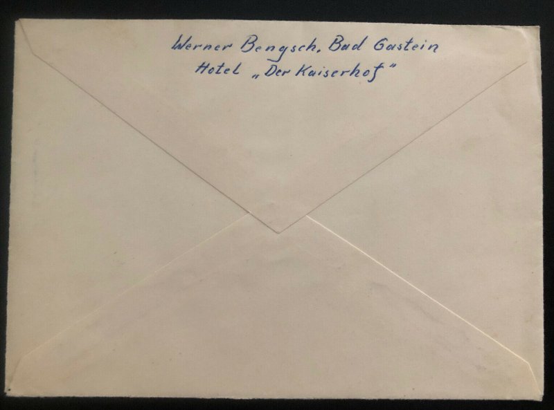 1938 Badgastein Austria Airmail Cover To Berlin Germany Pro Youth Cachet