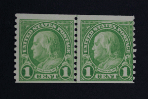 United States #597 Coil Line Pair MNH