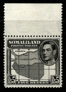 SOMALILAND SG104 1938 5r BLACK MTD MINT