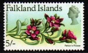 FALKLAND ISLANDS SG244 1968  5/-  FLOWERS MNH