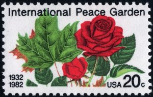 SC#2014 20¢ International Peace Garden Single (1982) MNH