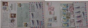 HONDURAS  10 or MORE STAMPS ON EACH OF 3 COVERS 1978-1982