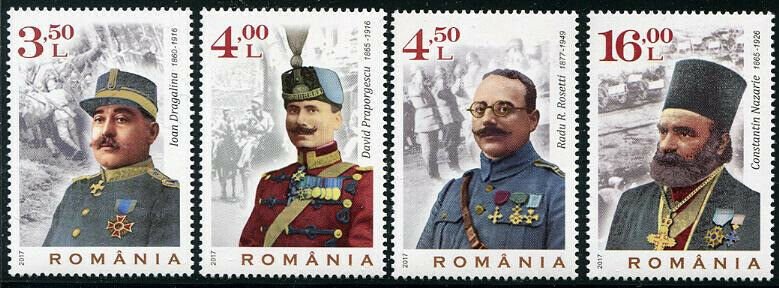 HERRICKSTAMP NEW ISSUES ROMANIA Sc.# 6038-41 World War I Heroes