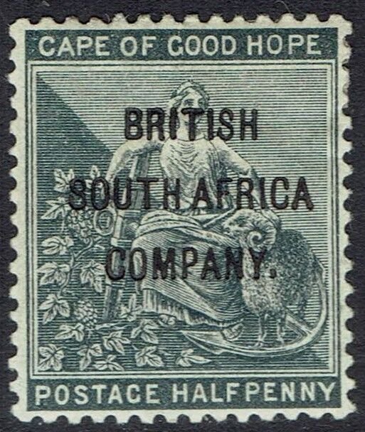 RHODESIA 1896 OVERPRINTED CAPE HOPE 1/2D