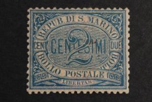 SAN MARINO 1877-99 NUMERAL SC # 2 MHH With Original Gum