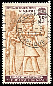 Mali C22, postally used, UNESCO Campaign to Save Nubian Monuments