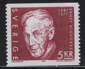 SWEDEN  1345,  MNH, 1981 Ernst Wigfross