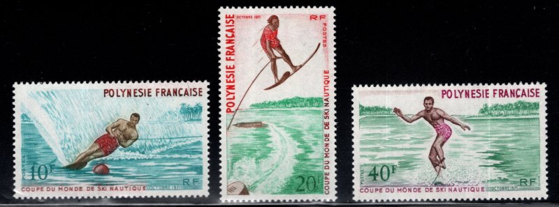 French Polynesia Scott 267-269 MNH** Water Skiing  set of 1971 CV $35