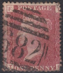 Great Britain Sg43 1d red Pl 171 Used cv £2.75   TF