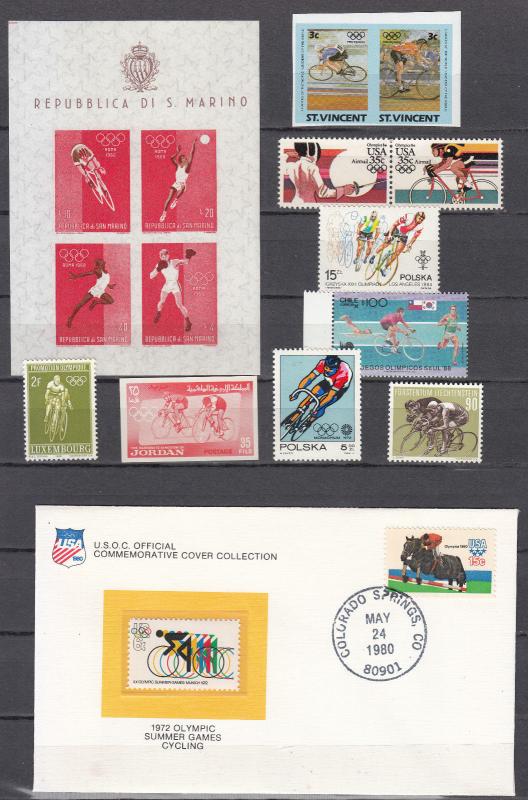 Cycling - small stamp collection - MNH