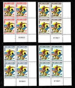 Comoro-Sc#801-4-four unused NH sets in blocks-Sports-World Cup Soccer USA-1994-