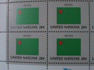 ​UNITED NATION-1984 SC#425-8- FLAGS SERIES-MNH SHEET-VF WE SHIP TO WORLDWIDE