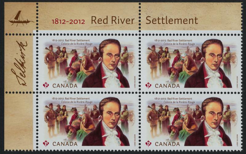 Canada 2539 TL Block MNH Red River Settlement