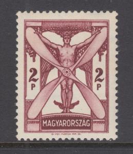 Hungary Sc C33 MNH. 1933 2p violet brown Flight Holding Propeller, VF