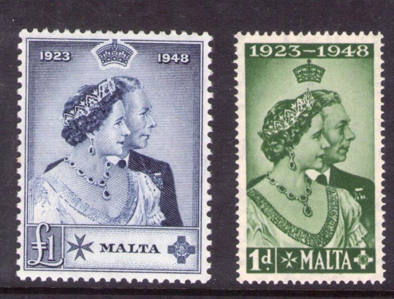 MALTA Silver Wedding 1948 superb MNH