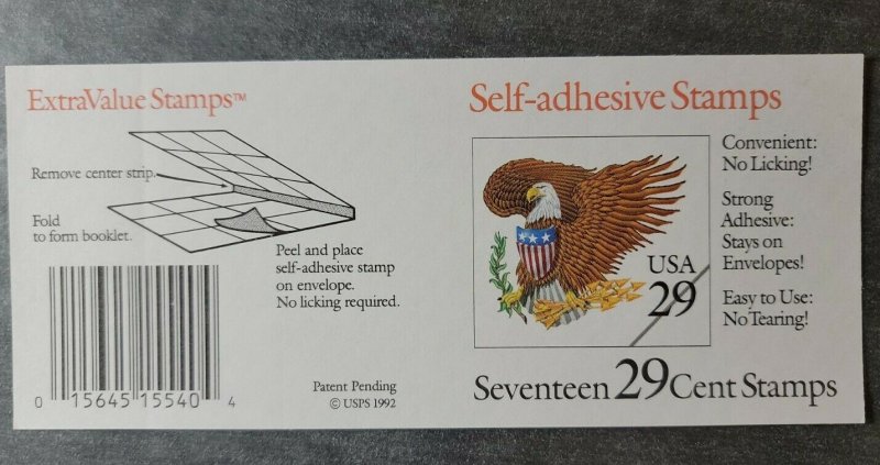 Scott #2595a Eagle & Shield Booklet of 17 Stamps - MNH