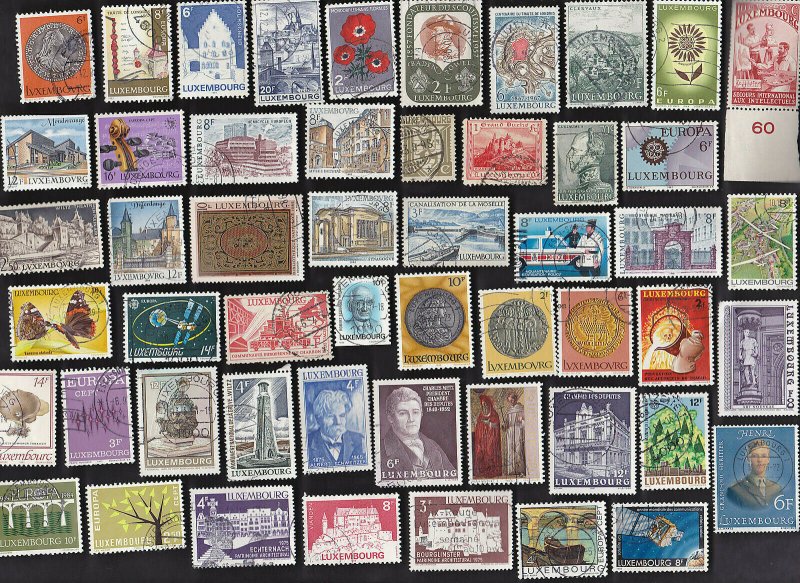 150 All Different LUXEMBOURG Pics & Comms  Stamps