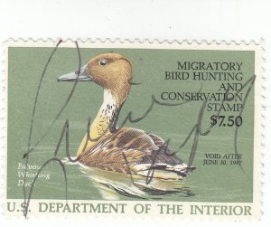 Scott # RW53 - $7.50 Multicolor -  Federal Duck Stamp - Used