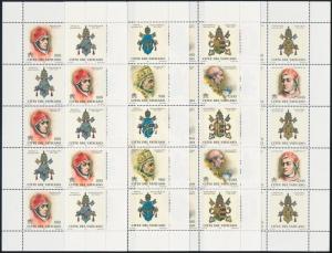 Vatican stamp Popes minisheet set MNH 1998 Mi 1234-1241 WS244283