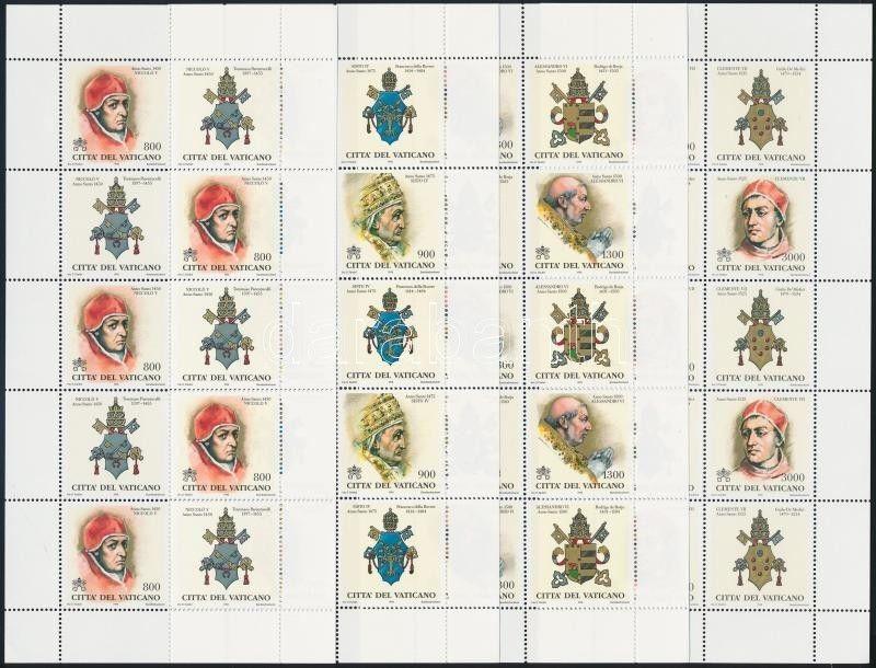 Vatican stamp Popes minisheet set MNH 1998 Mi 1234-1241 WS244283