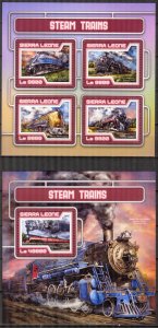 Sierra Leone 2017 Steam Trains sheet + S/S MNH