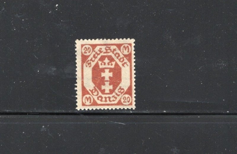 DANZIG #93 20m COAT OF ARMS MINT VF NH