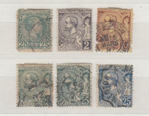 Monaco Early Collection Of 6 Values SG8-40 Used J3954