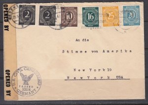 Germany - May 1946 Censored Cover to States